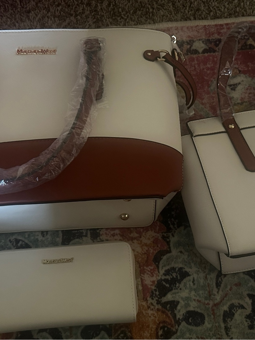 Montana West White and Brown Two-Tone Women’s Satchel